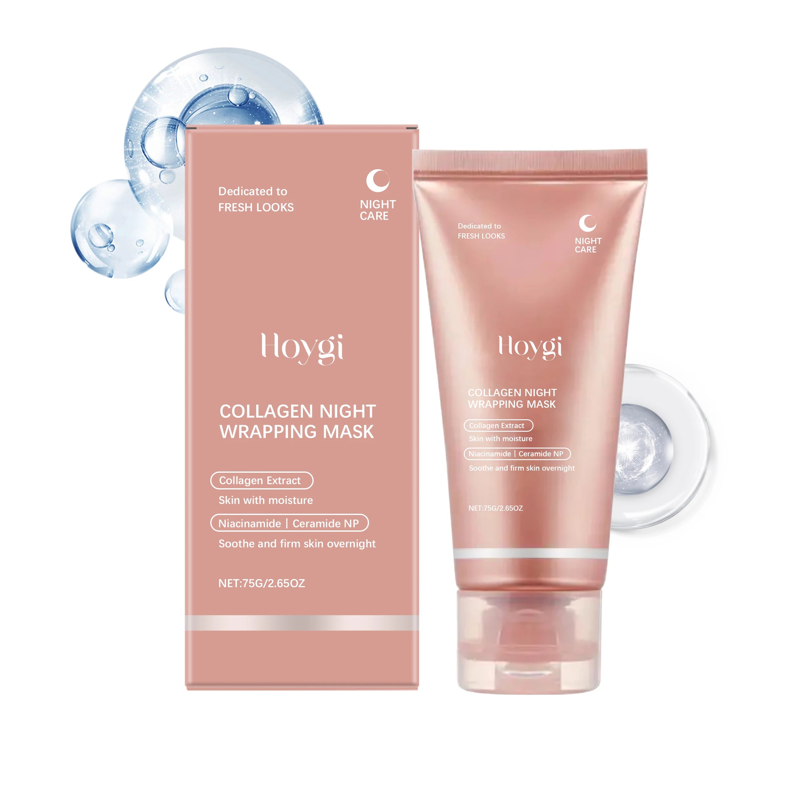Collagen Peel off Mask Oil-Control Pore Shrinking Blackhead Removal Firming Lifting Moisturizing Brightening Night Wrapping Mask