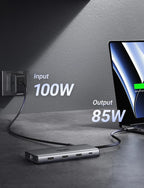 UGREEN Hub USB-C com Dual HDMI 8K/4K – Adaptador 10 em 1 com RJ45, USB 3.0, PD 100W, Dock para MacBook Pro, Air, Notebook – HUB USB