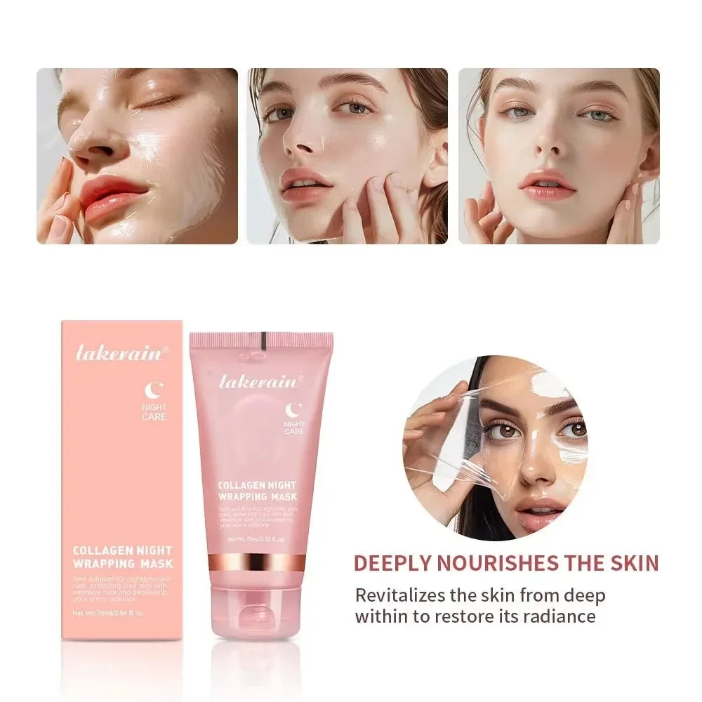 Night Collagen Wrapper Mask Rejuvenation Moisturizing Brightening Korean Face Mask Skin Elasticity Facial Mask Beauty Skin Care