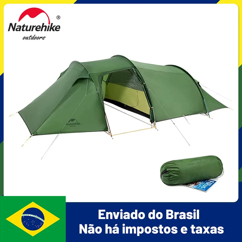 Naturehike Opalus 2 3 4 Tent 2 3 4 Person Hiking Tent 4 Season Tent Ultralight Family Travel Tent 20D Waterproof Camping Tent