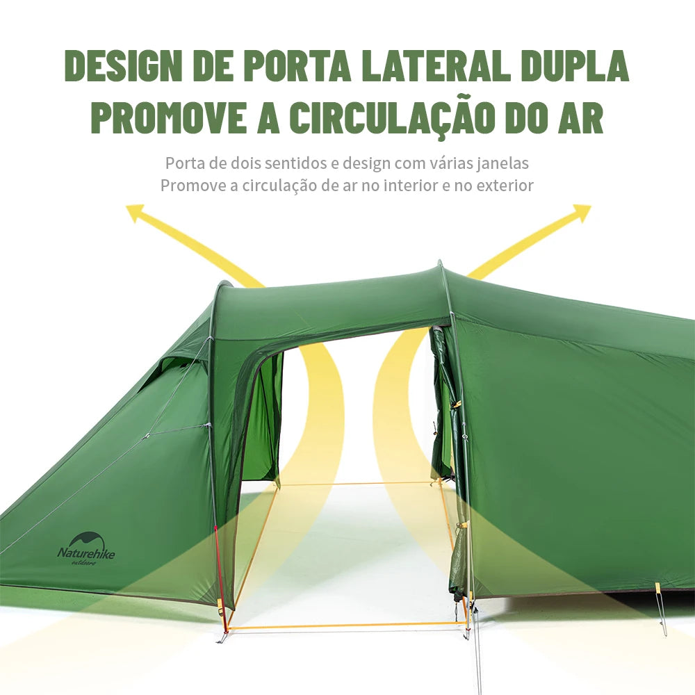 Naturehike Opalus 2 3 4 Tent 2 3 4 Person Hiking Tent 4 Season Tent Ultralight Family Travel Tent 20D Waterproof Camping Tent