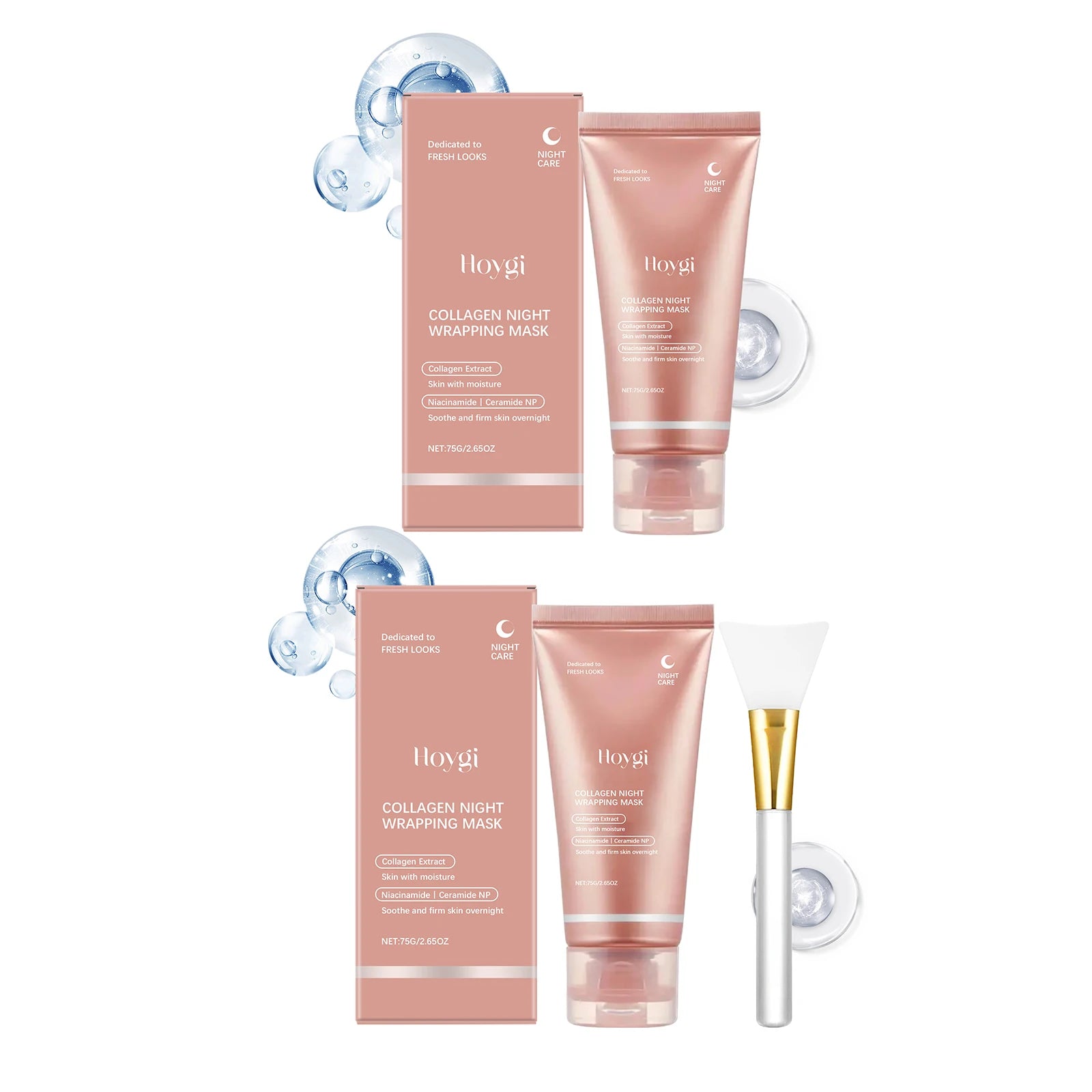 Collagen Peel off Mask Oil-Control Pore Shrinking Blackhead Removal Firming Lifting Moisturizing Brightening Night Wrapping Mask