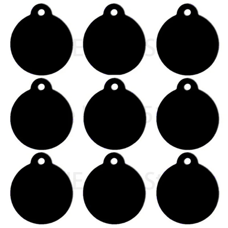 Wholesale 20pcs Pet Dog Cat Tag Id Aluminum Phone Personalized Supplies Alloy Round Shape Charm Keyrings Shop Lable Plate