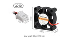 3D Printer Accessories Cooling Fan 5/12/24V 6015/5010/4010/3010/2510mm Fan Cooler Cooling Turbo Brushless Fans With 2Pin XH2.54