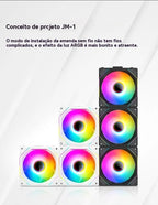 TEUCER JM-1 Ventilator computer case 120mm 3in1 800-2000rpm 12V/4pin PWM chassis noise water cooling fan