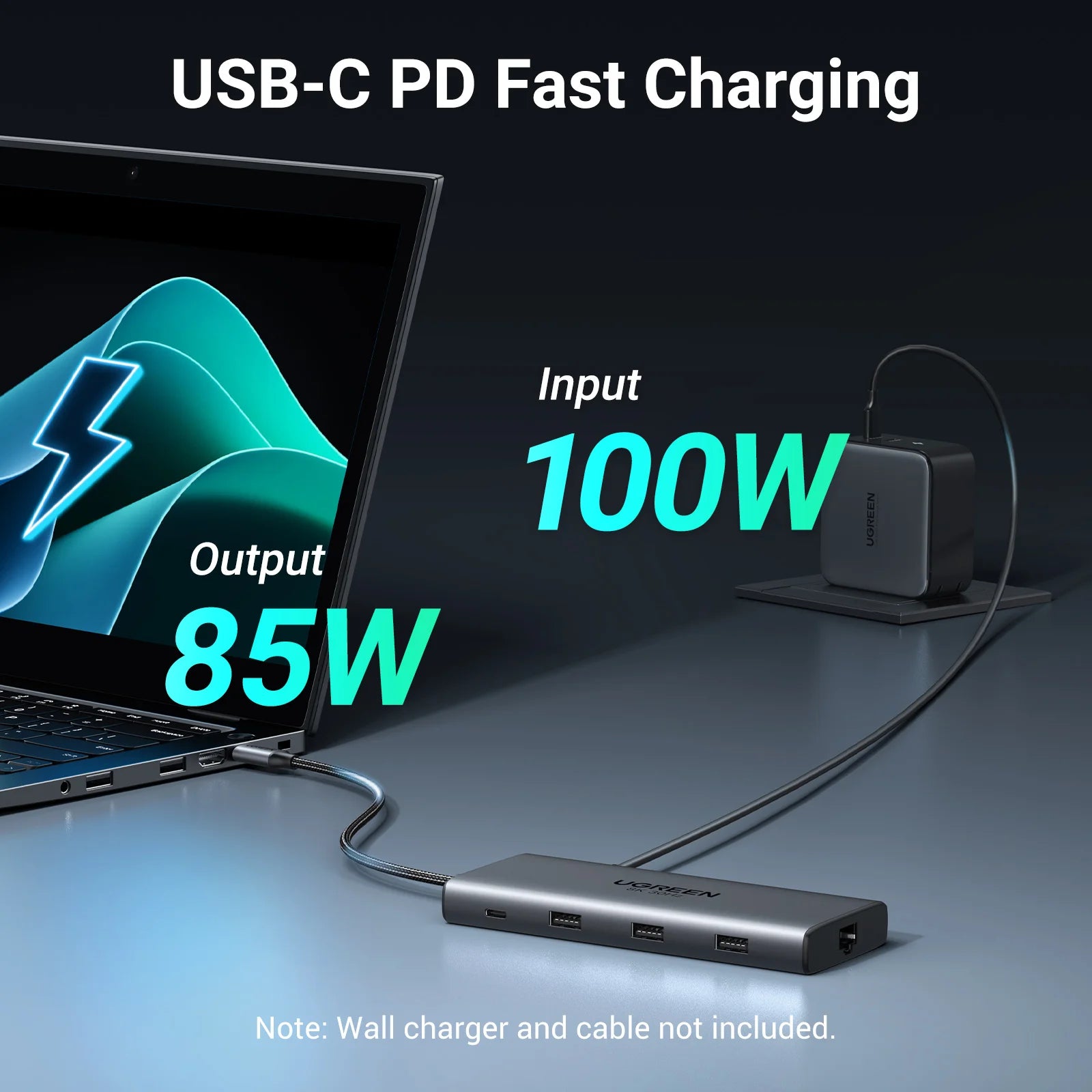 UGREEN Hub USB-C com Dual HDMI 8K/4K – Adaptador 10 em 1 com RJ45, USB 3.0, PD 100W, Dock para MacBook Pro, Air, Notebook – HUB USB