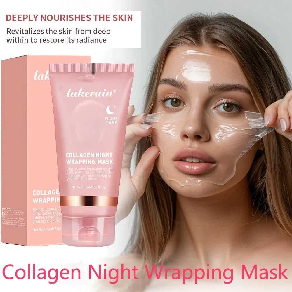 Night Collagen Wrapper Mask Rejuvenation Moisturizing Brightening Korean Face Mask Skin Elasticity Facial Mask Beauty Skin Care
