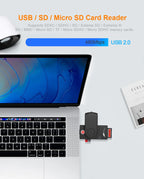 Rocketek USB 2.0 Smart Card Reader micro SD/TF memory ID Bank EMV electronic DNIE dni citizen sim cloner connector adapter