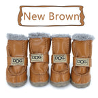 Winter Pet Dog Shoes Warm Snow Boots Waterproof Fur 4Pcs/Set Small Dogs Cotton Non Slip XS For ChiHuaHua Pug Pet Product PETASIA