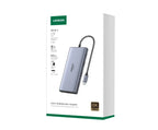 UGREEN Hub USB-C com Dual HDMI 8K/4K – Adaptador 10 em 1 com RJ45, USB 3.0, PD 100W, Dock para MacBook Pro, Air, Notebook – HUB USB