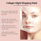 150ml Night Collagen Wrapping Mask Skin Rejuvenation Moisturizing Brightening Korean Face Mask Firming Skin Peel-Off Facial Mask