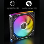TEUCER JM-1 Ventilator computer case 120mm 3in1 800-2000rpm 12V/4pin PWM chassis noise water cooling fan