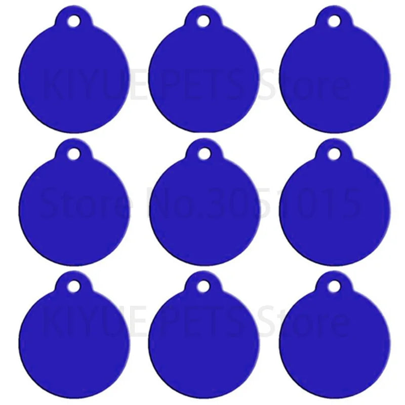 Wholesale 20pcs Pet Dog Cat Tag Id Aluminum Phone Personalized Supplies Alloy Round Shape Charm Keyrings Shop Lable Plate