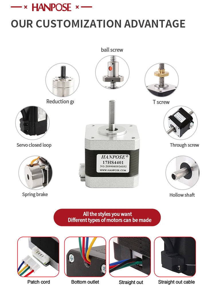 Nema17 Stepper Motor 42 motor 40mm 42BYGH 1.5A (17HS4401) motor 4-lead  for 3D printer stepper motor Nema 17
