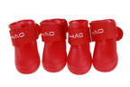 4pcs/lot S/M/L Pet Dog Rain Shoes for Dogs Booties Rubber Portable Anti Slip Waterproof Pet Dog Cat Rain Shoes