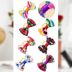 20 Pcs Dog Bows Pet Dog Grooming Accessories Products Handmade Christmas Small Dog Hair Bows Rubber Band Cat Hair Clips Boutique