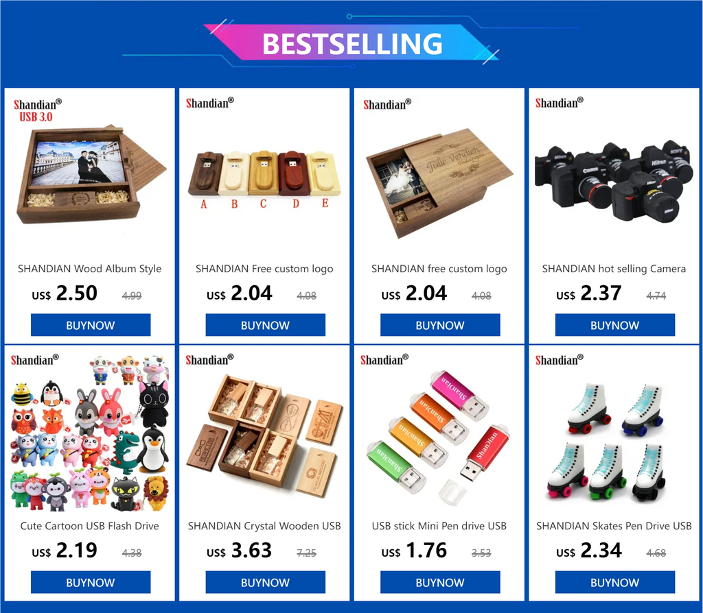 Wood Album Style High Speed USB 3.0 4GB 8GB 16GB Fashion Gift 32GB 64GB USB+BOX Wedding Photography Free Custom LOGO