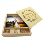 Wood Album Style High Speed USB 3.0 4GB 8GB 16GB Fashion Gift 32GB 64GB USB+BOX Wedding Photography Free Custom LOGO