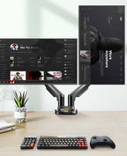 NB NEW F160 gas spring 17"-27"30" Dual Monitor Holder Arm desktop 360 rotate computer holder 2-9KG Monitor bracket USB3.0 port