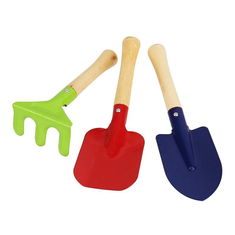 Kit 3 Ferramentas Para Jardinagem Ancinho Pazinha